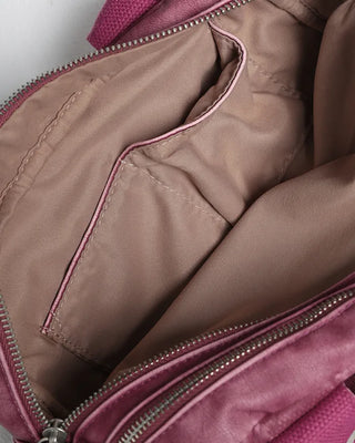 2-Way Vintage Double Pocket Square Boston Bag