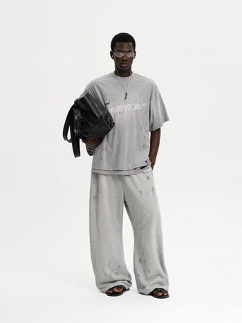 [MASONPRINCE] Paint Logo Distressed Layered Tee