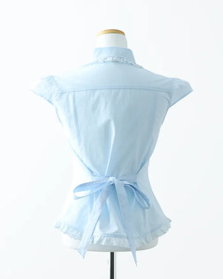 [1st Re-release] (ORIGINAL) Lace Ribbon Slim Blouse