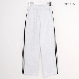 Fleece-lined wide-leg pants