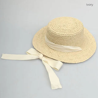 Ribbon boater hat