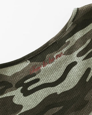 [4th Re-release] (ORIGINAL) Lettering Camo Long Sleeve T-Shirt