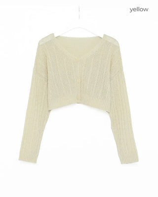 Cable Cropped Cardigan