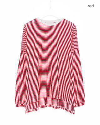 Striped long-sleeved T-shirt