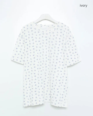 Flower Loose Fit Half Sleeve T-Shirt