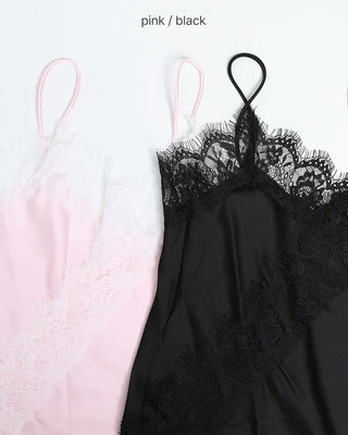 Satin lace camisole