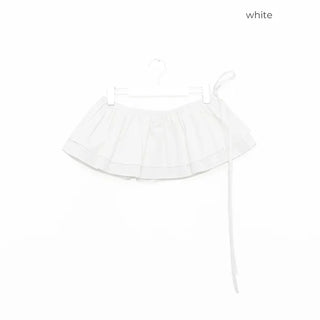 Frilled layered wrap skirt