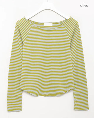 Raglan Sleeve Striped T-Shirt