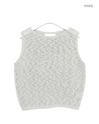 Linen knit sleeveless dress