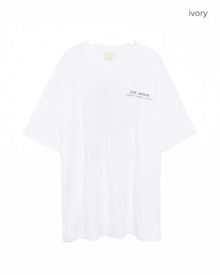 Moon print oversized T-shirt