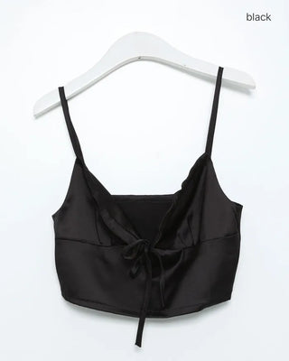 Satin string ribbon camisole