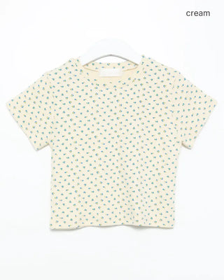 Mini Flower Cropped Mini T-Shirt