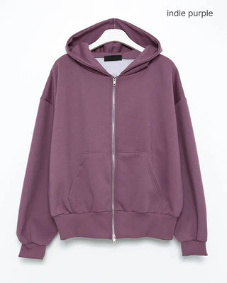 Cropped zip hoodie with pockets