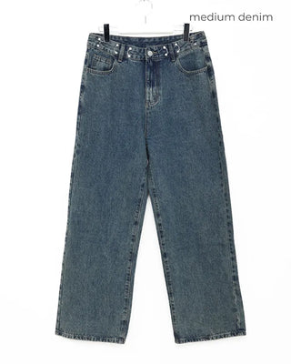 Pintuck pointed denim