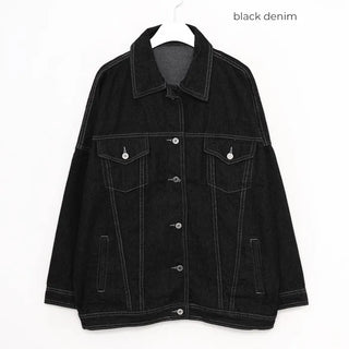 Oversized pocket denim jacket