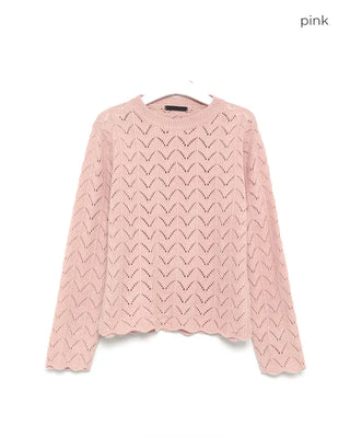Wave openwork knit