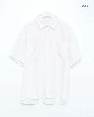 Basic Linen Two-Pocket Short-Sleeve Shirt
