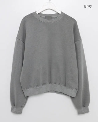 Pigmented Cropped Sweatshirt