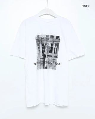 Photo print oversized T-shirt