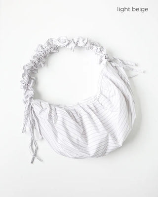 3-way double stripe gathered shoulder bag