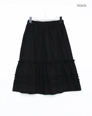 Frilled midi skirt