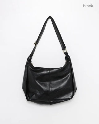 Leather stitch shoulder bag