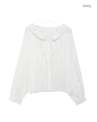 Tucked collar blouse