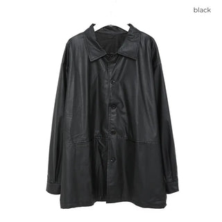 Simple leather jacket
