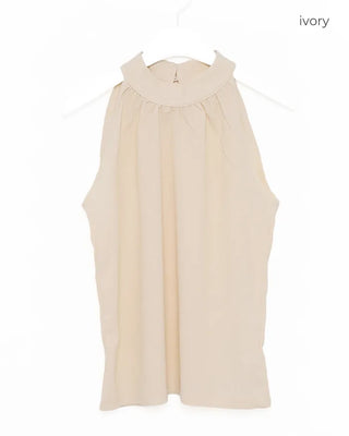 Halter neck sleeveless blouse