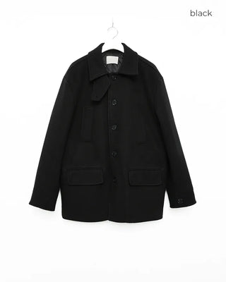 Wool button-up half coat