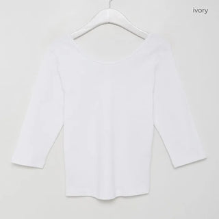 Back U-neck 5/8 length cut and sew