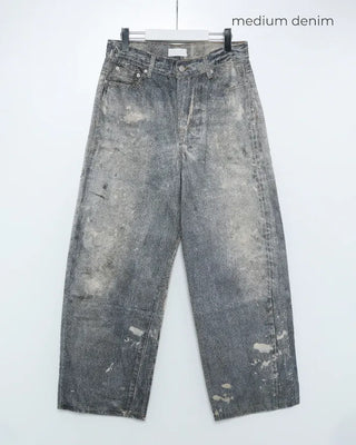 (Unisex) Paint Wash Wide Denim