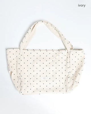 Dot Square Canvas Shoulder Bag