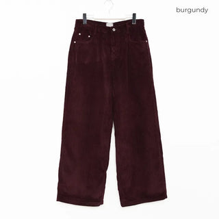 Corduroy wide-leg pants