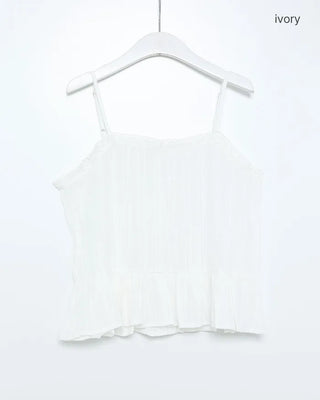Lace Shirred Camisole Blouse