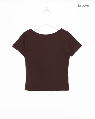 Boat neck T-shirt