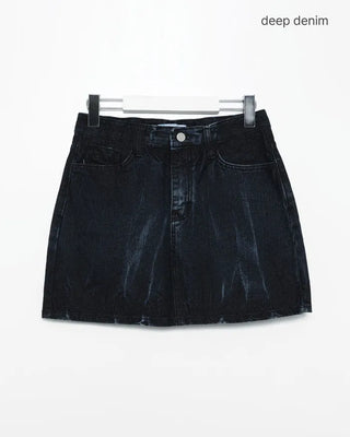 denim mini skirt