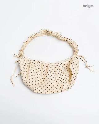 Dot Drawstring Shoulder Bag