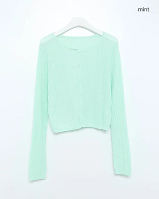 Rayon Mix Rib Summer Cardigan
