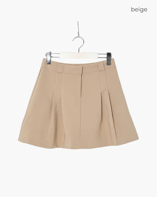 Basic pleated mini skirt