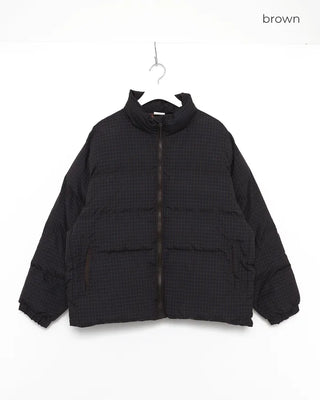 Checked padded jumper