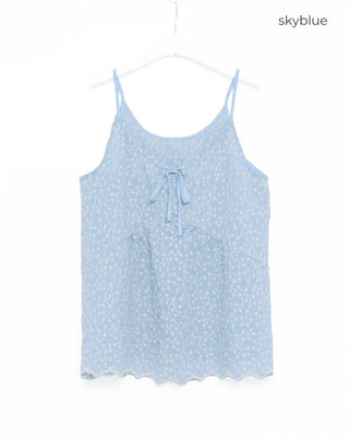 Flower Shirring Camisole