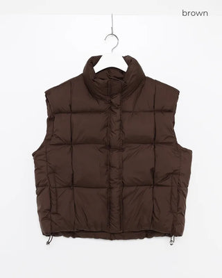 High-neck padded vest