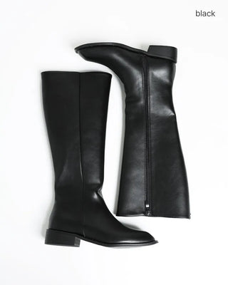 Leather long boots