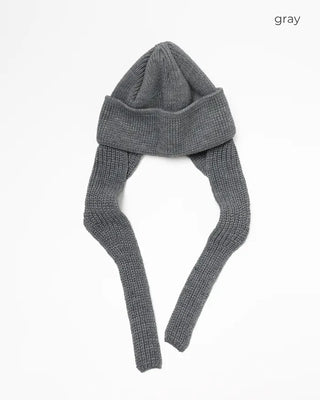 Earflap knit beanie
