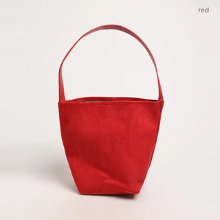Simple suede tote bag