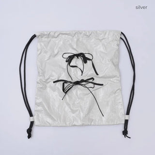 Glossy Ribbon String Shoulder Bag