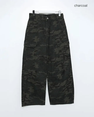 Camouflage Cargo Wide Pants