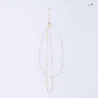 Layered pearl necklace