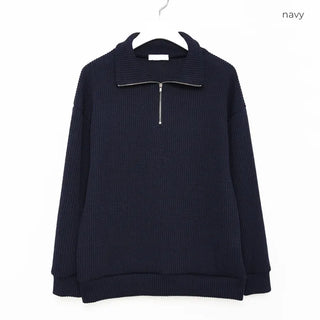 Unisex Basic Half-Zip Knit